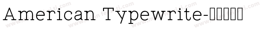 American Typewrite字体转换